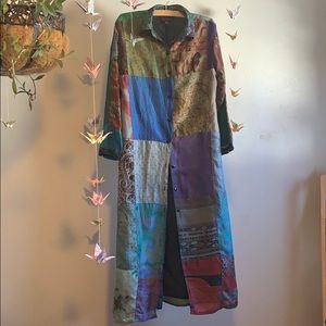 Vintage Silk Patchwork Coat